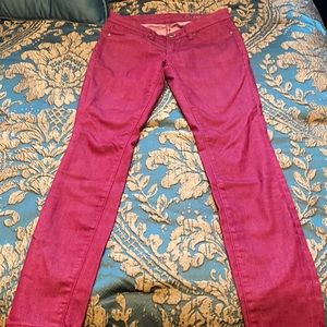 Blank NYC Maroon Stretch Jeans